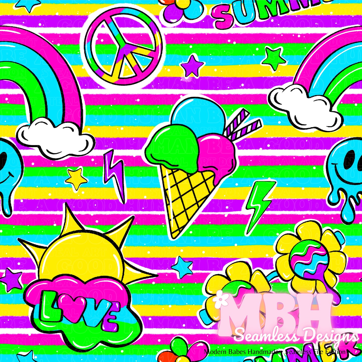 Neon Groovy Summer SWIM SAFE MULTIPLE COLORWAYS