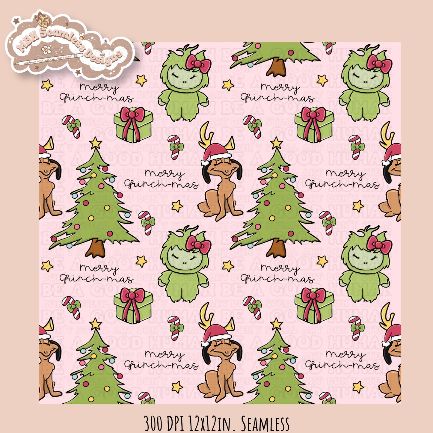 HK x Grinchmas Seamless Pattern // Assorted Colorways