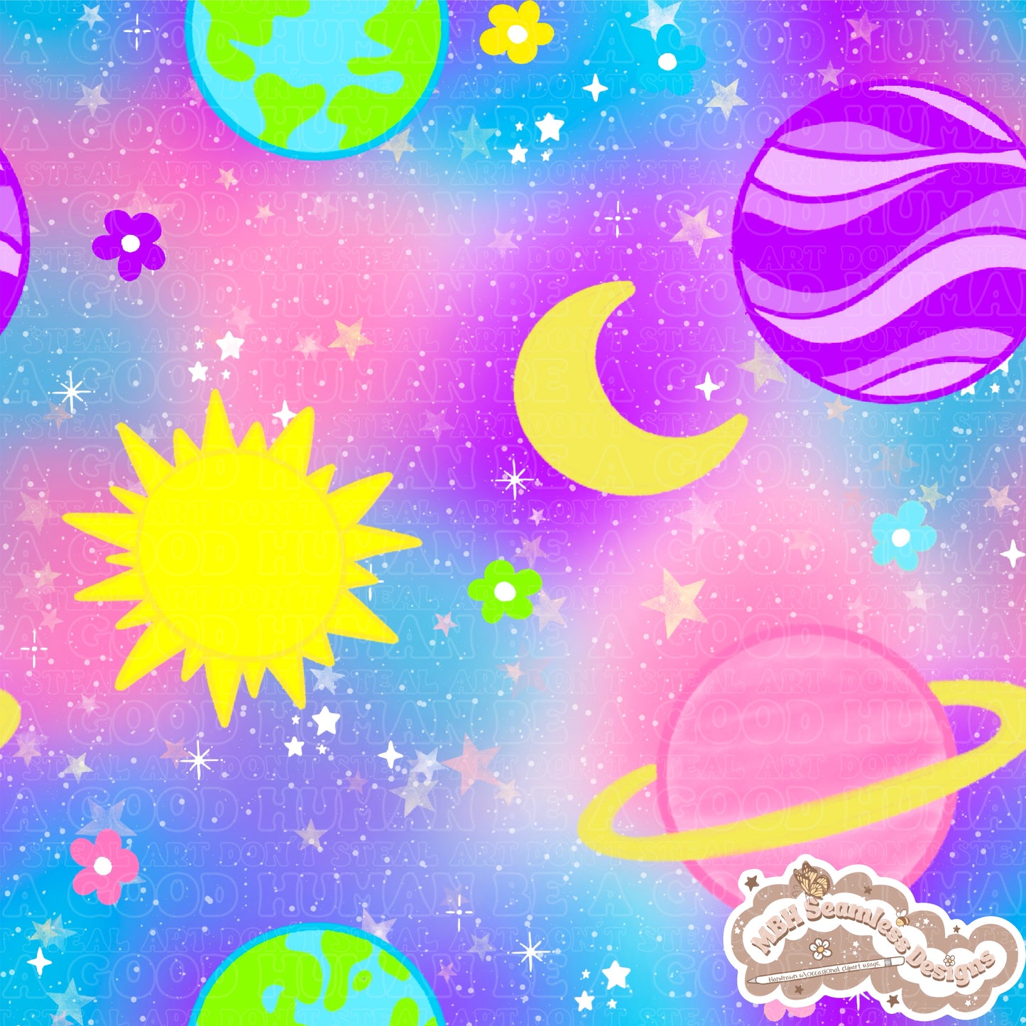Girly Galaxy Seamless Pattern & COORD
