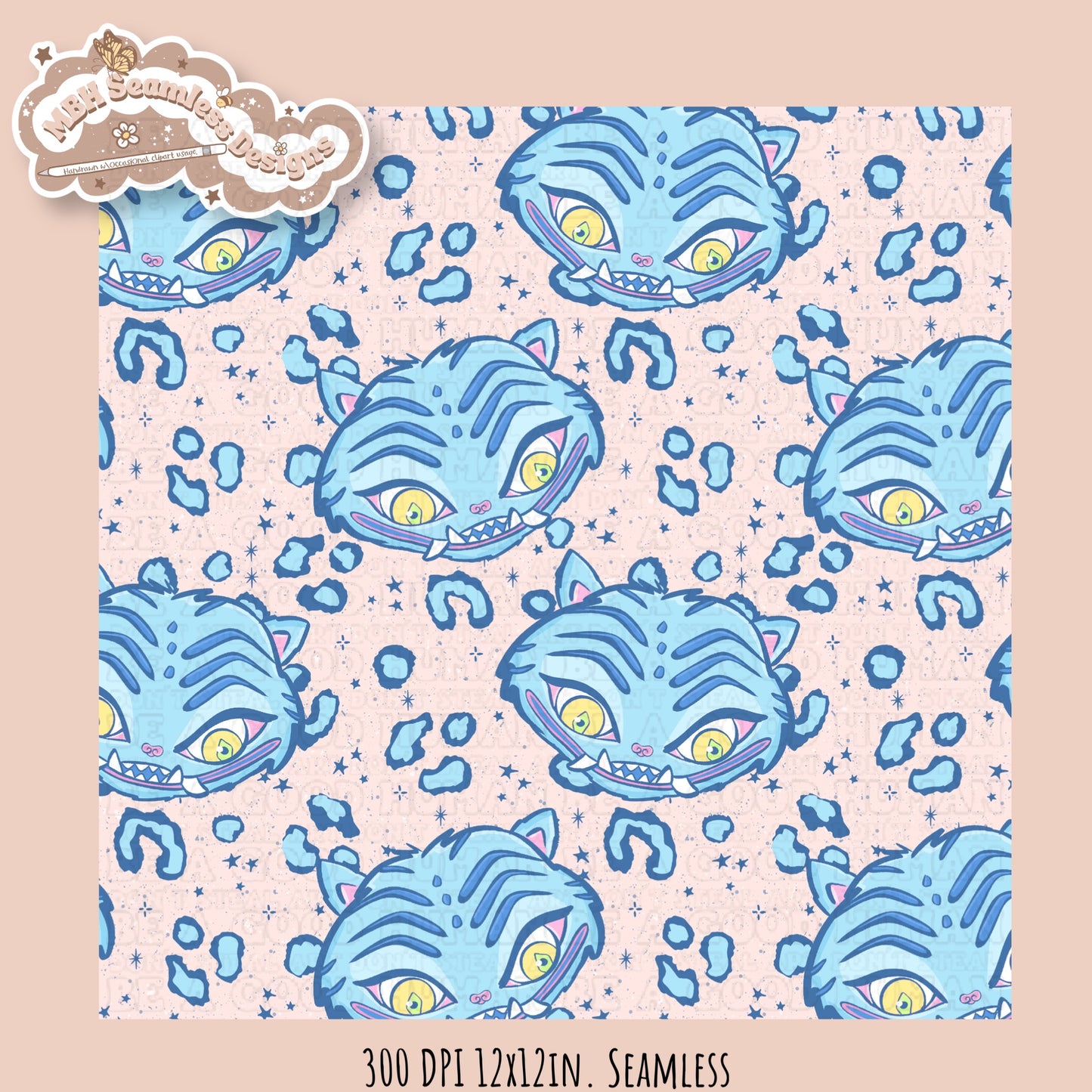 Derpy Cheetah Print Seamless Pattern // Assorted Colorways