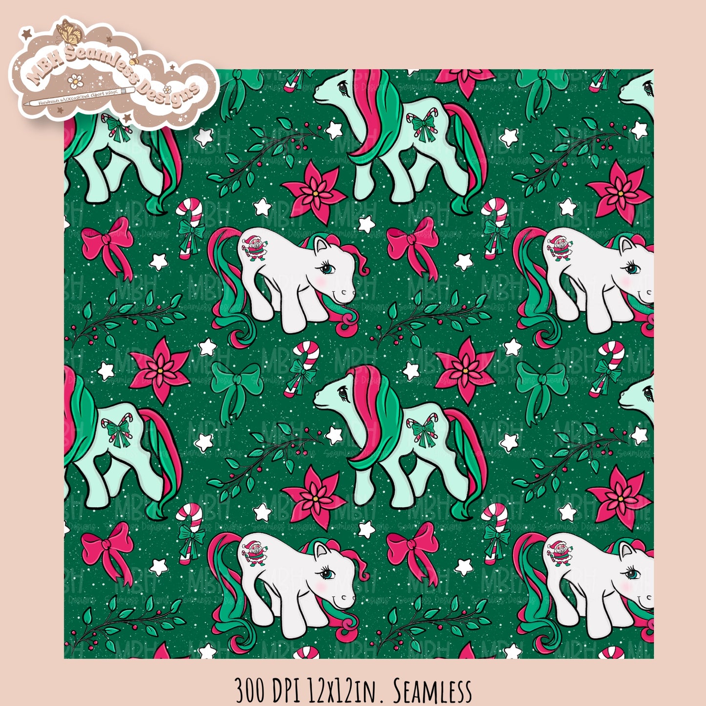 MLP Christmas Seamless Pattern // Assorted Colorways