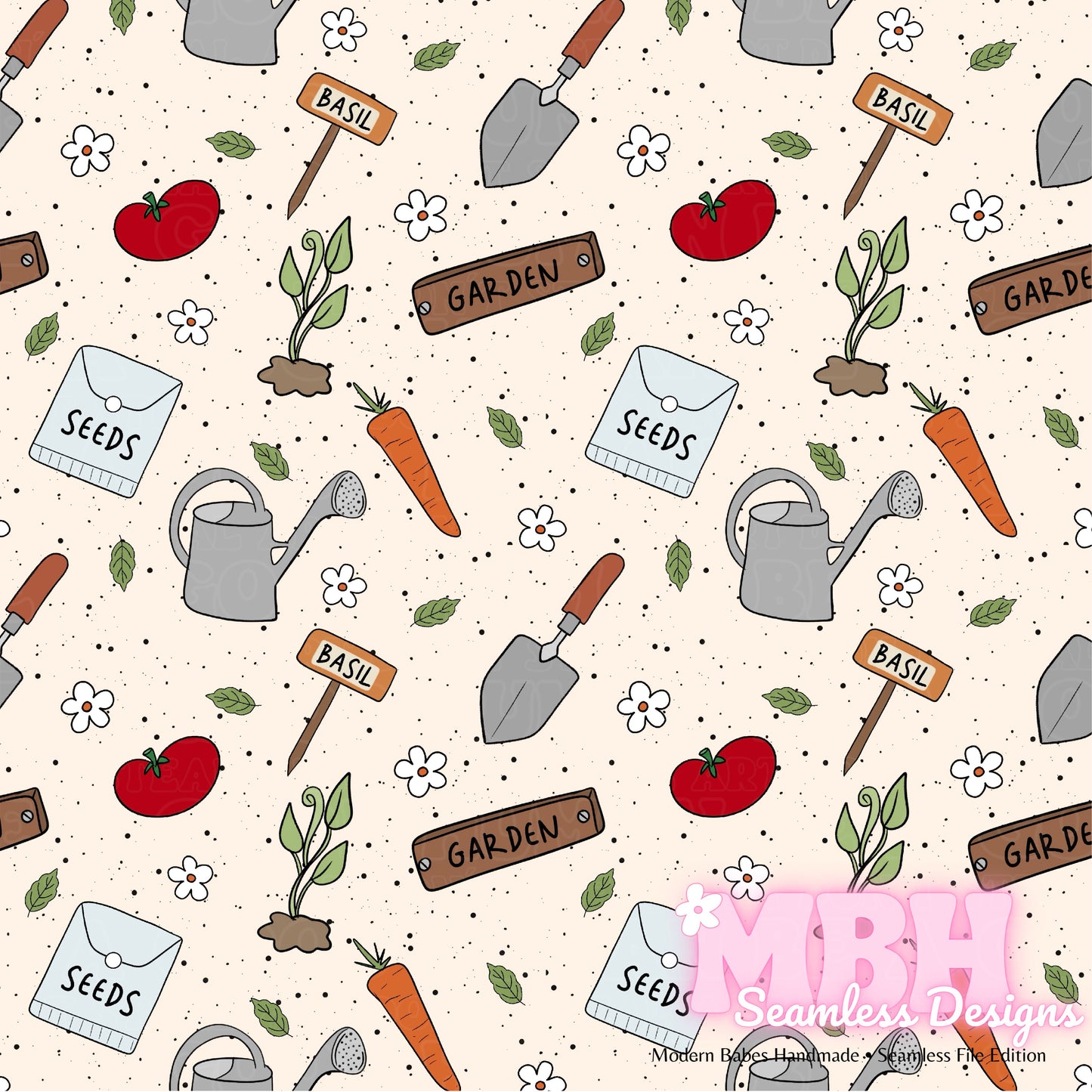 Spring Garden ASSORTED COLORWAYS Seamless Pattern
