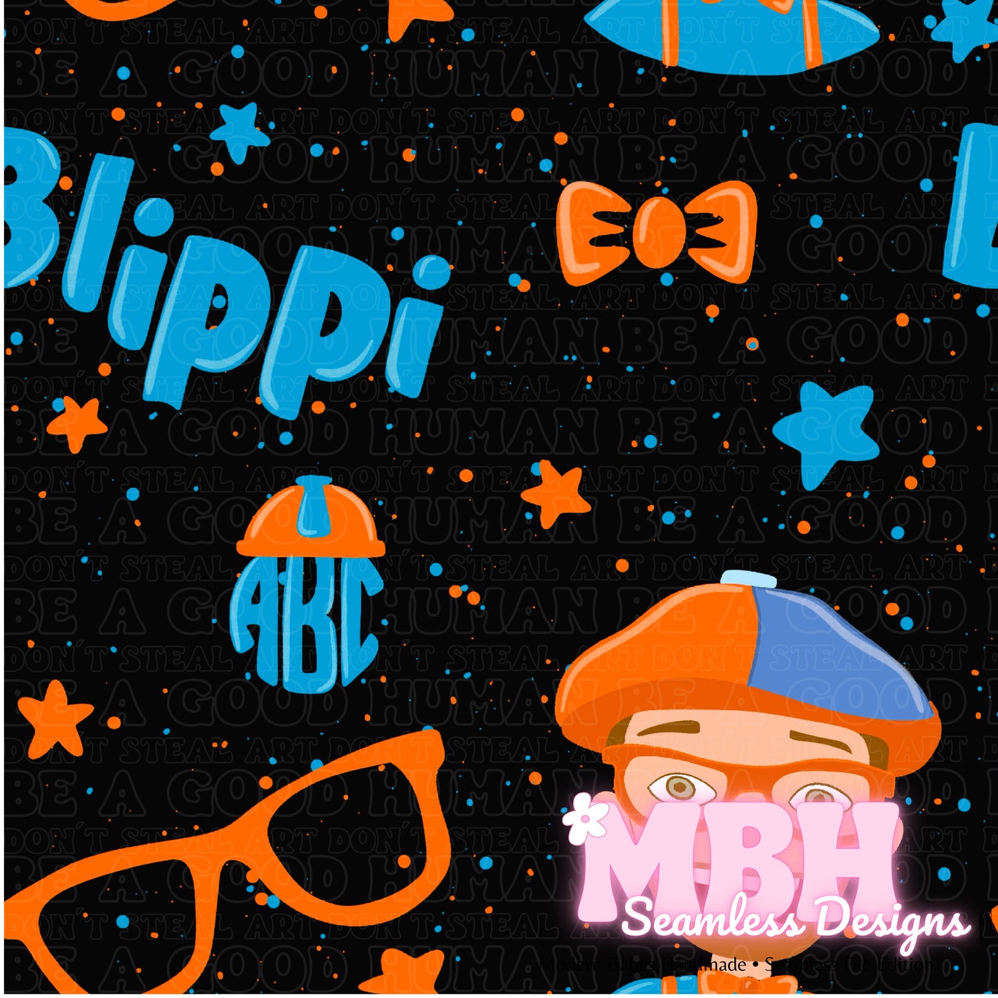 Starry Blippi SPEX Seamless Pattern MULTIPLE COLORWAYS