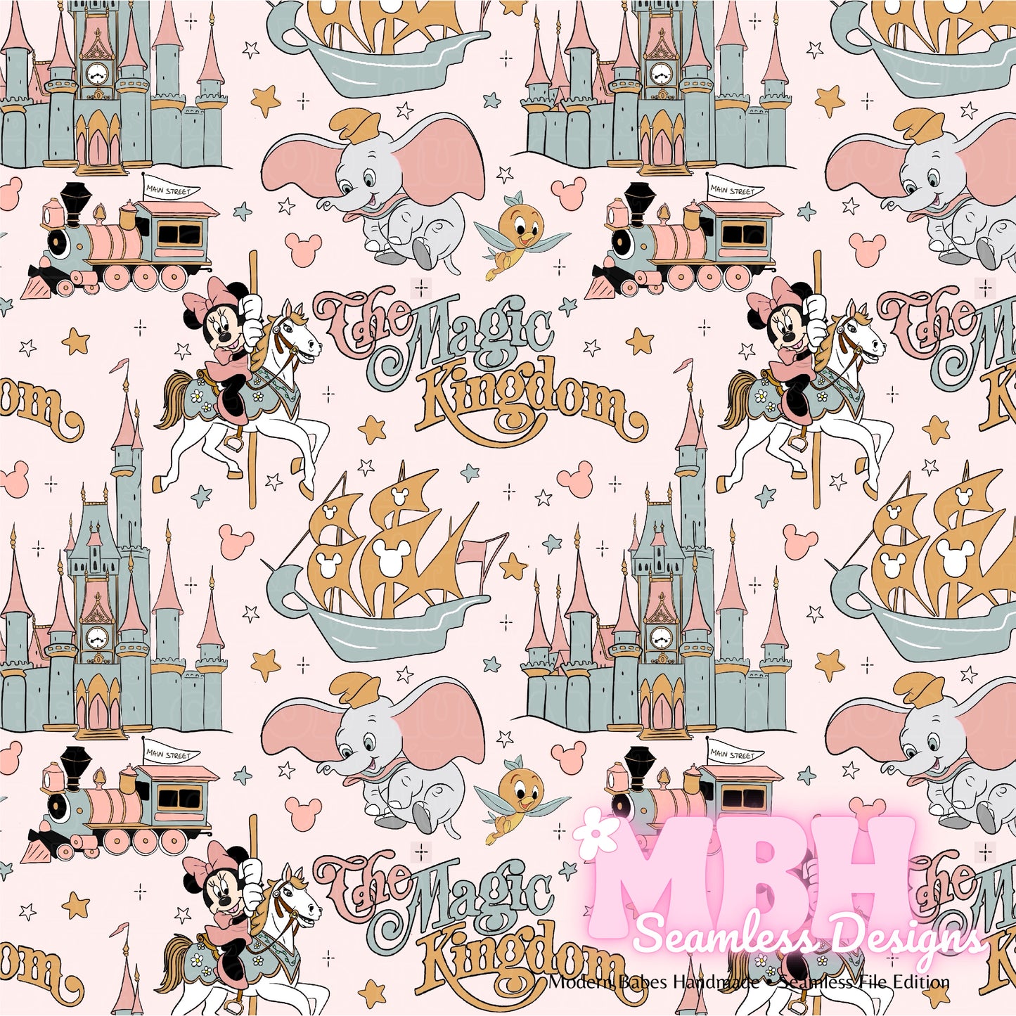 Boho Magic Place Seamless Pattern & PNG MULTIPLE COLORWAYS