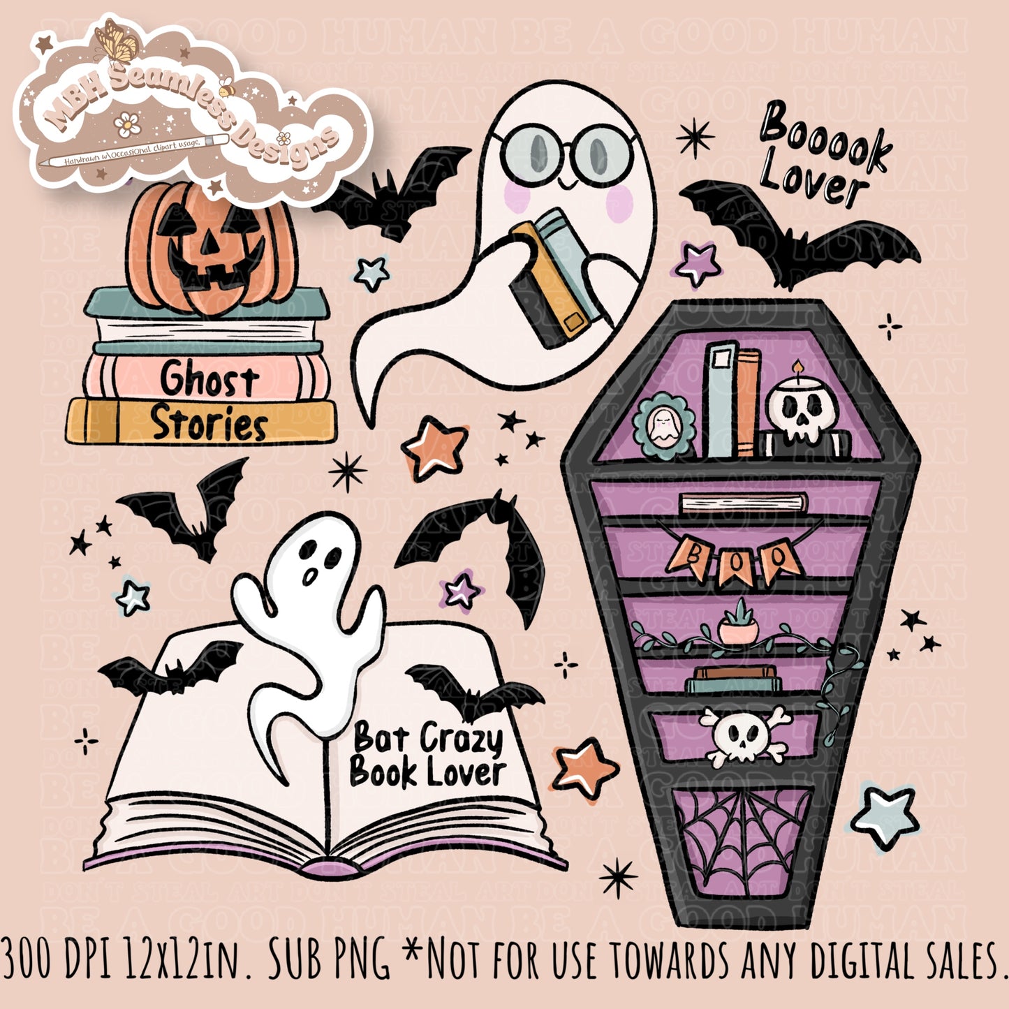 Books • Hextober 25 // Seamless Pattern // Assorted Colorway Options