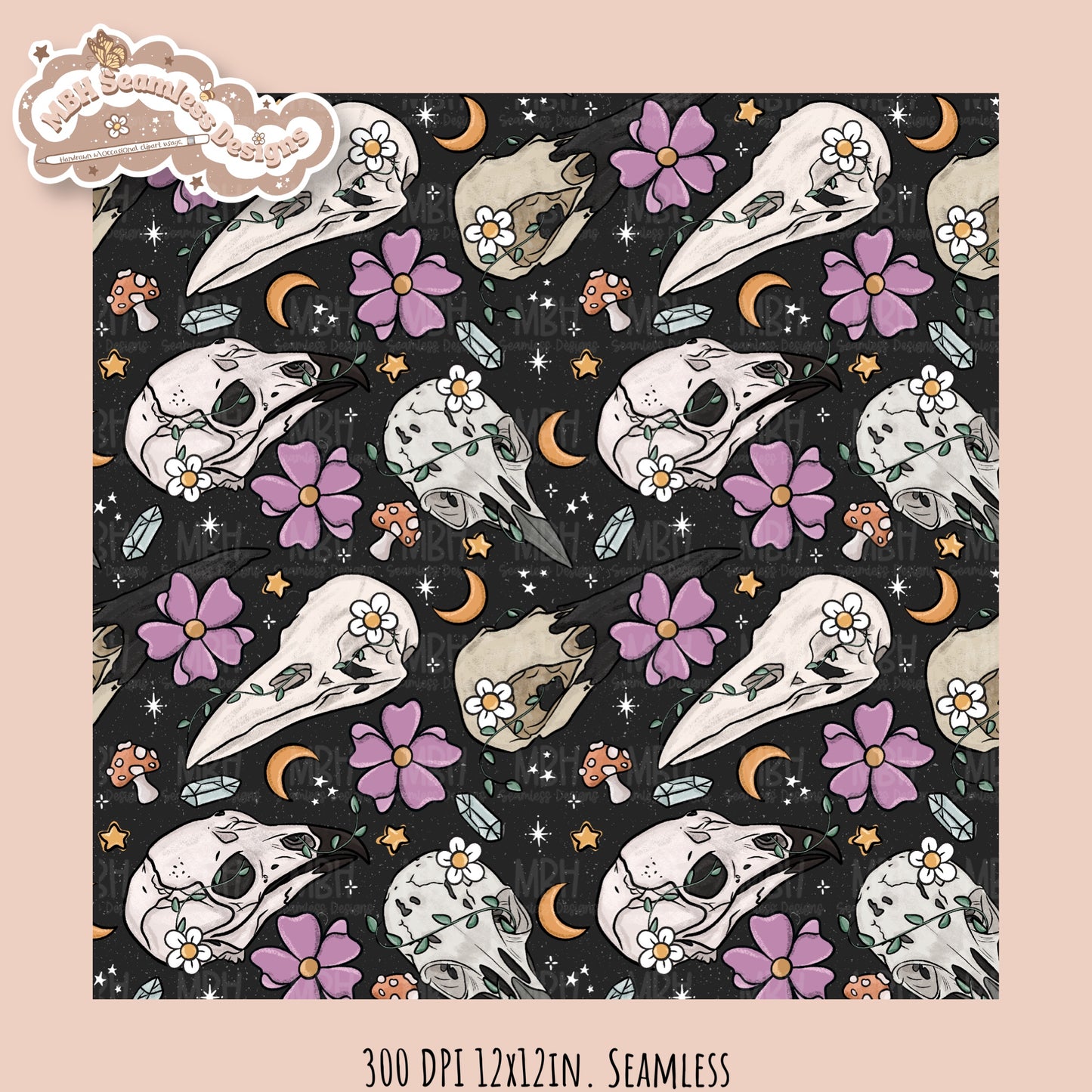 Hextober 25 • Oddities Seamless Pattern // PNG // Multiple Colorway Options