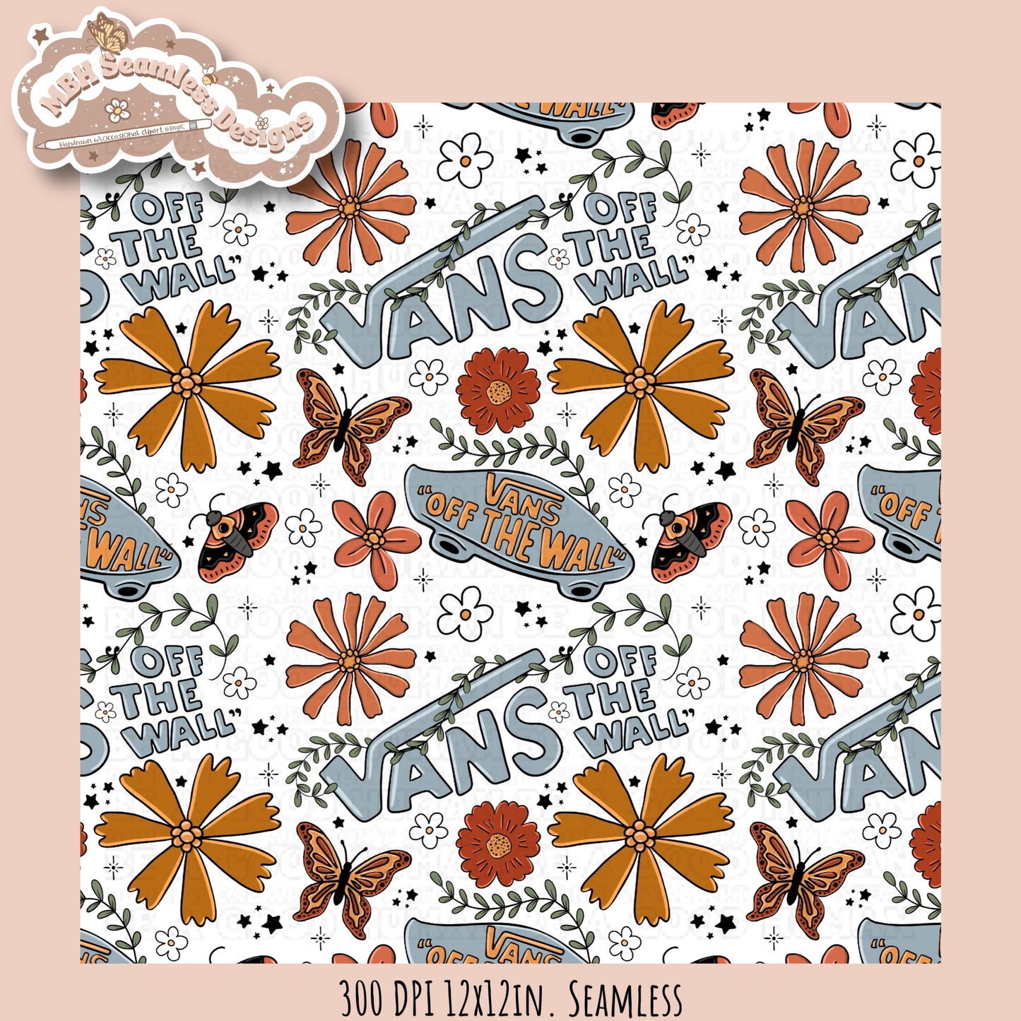 Off the Wall Floral Seamless Pattern MULTIPLE COLORWAYS