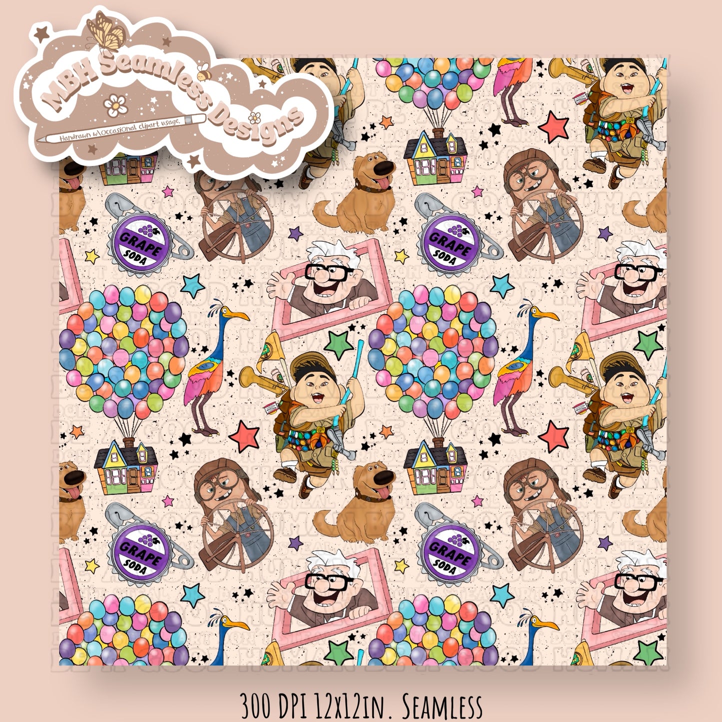 Starry Up Seamless Pattern MULTIPLE COLORWAYS