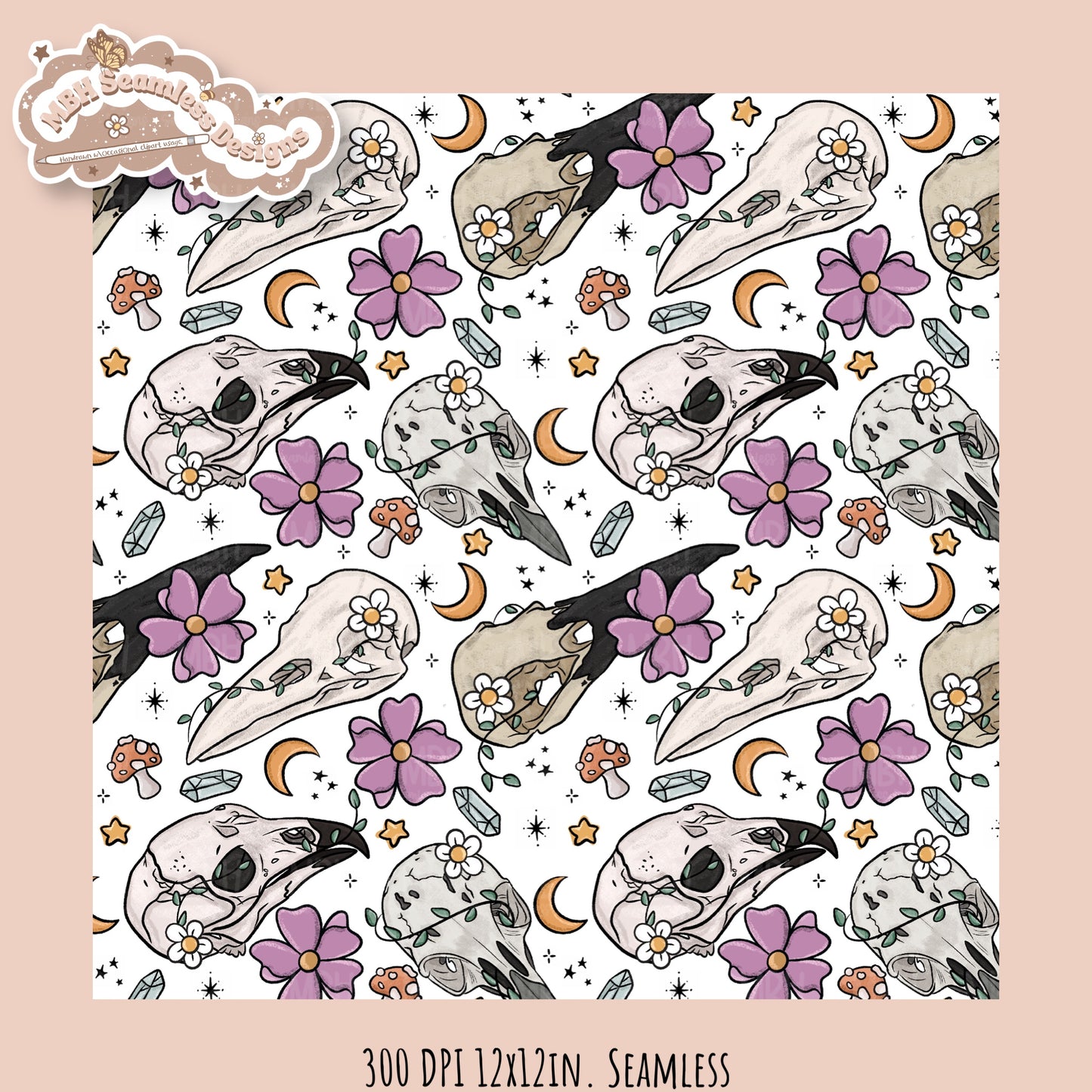 Hextober 25 • Oddities Seamless Pattern // PNG // Multiple Colorway Options