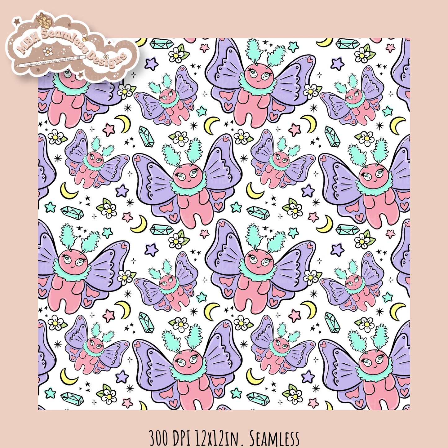 Cryptid • Hextober 25 // Seamless Pattern // PNG // Assorted Colorways