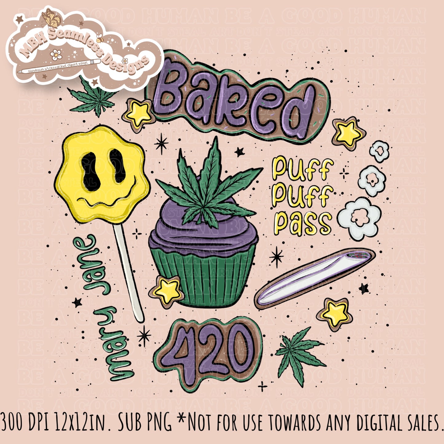 Baked • Hextober 25 // Seamless Pattern // PNG // Assorted Colorways