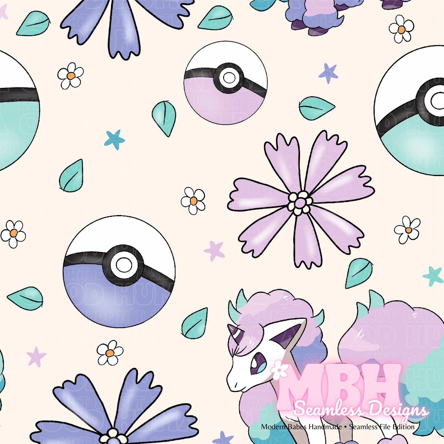 LIMITED Galarian Floral Seamless Pattern