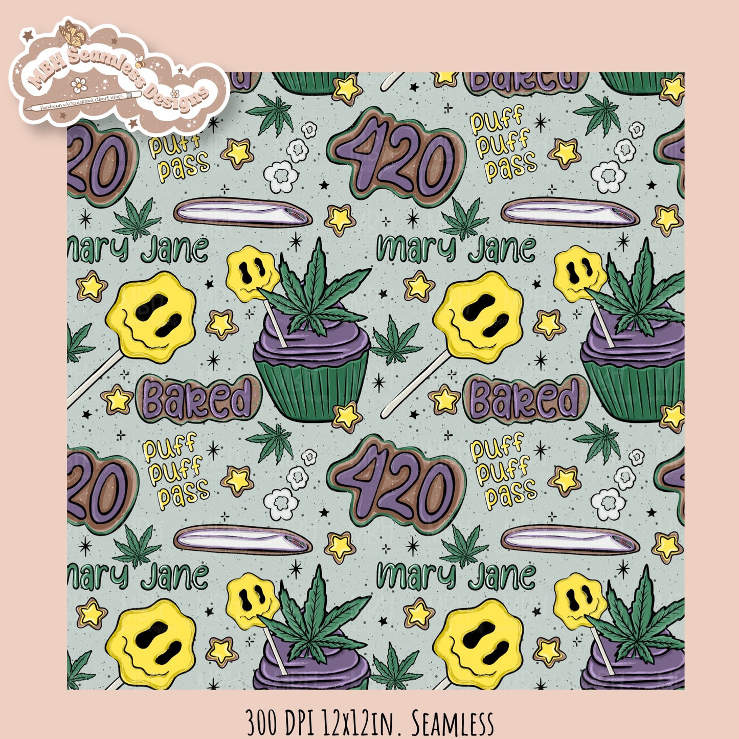 Baked • Hextober 25 // Seamless Pattern // PNG // Assorted Colorways