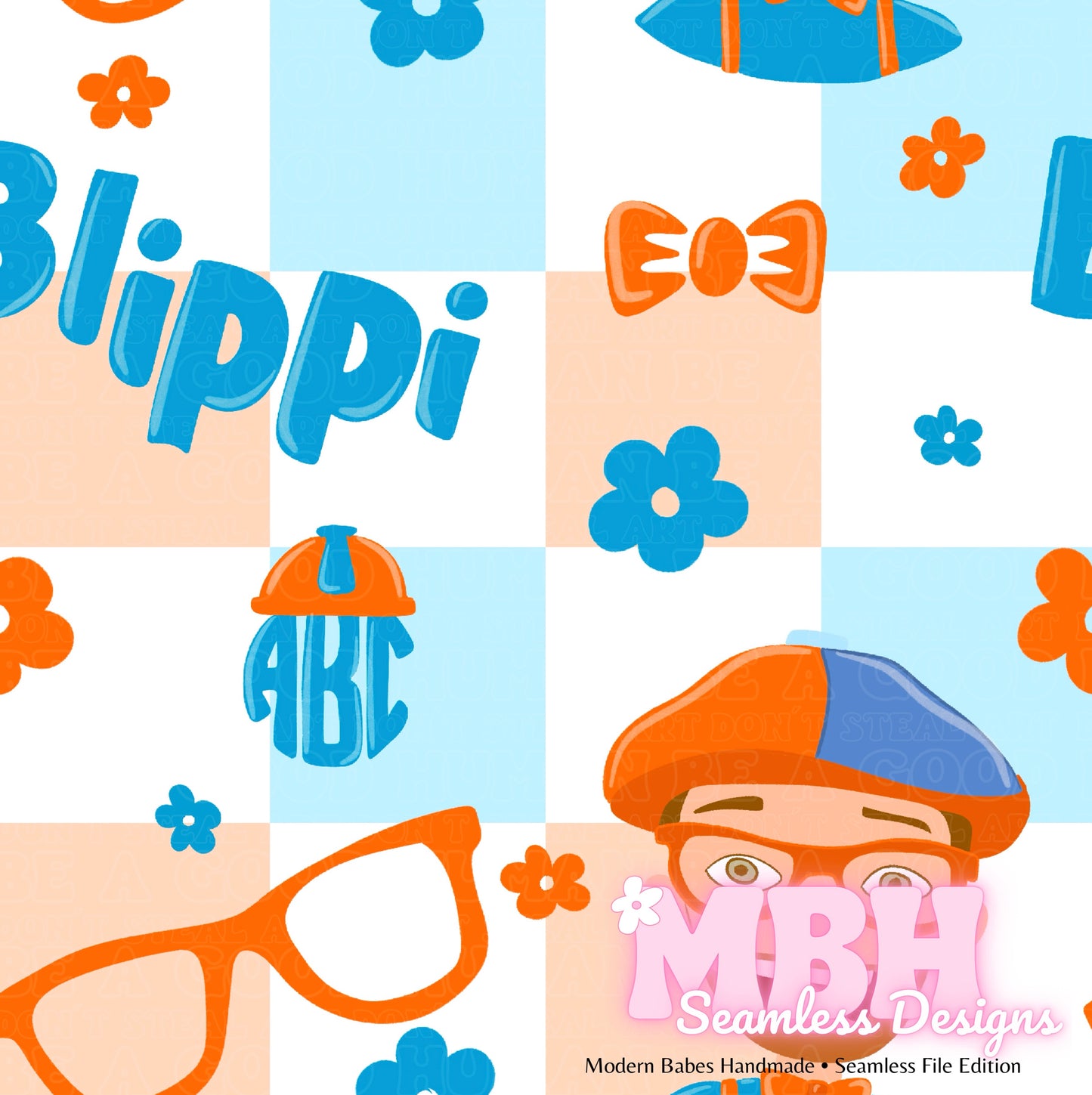 Floral Blippi Seamless Pattern MULTIPLE COLORWAYS