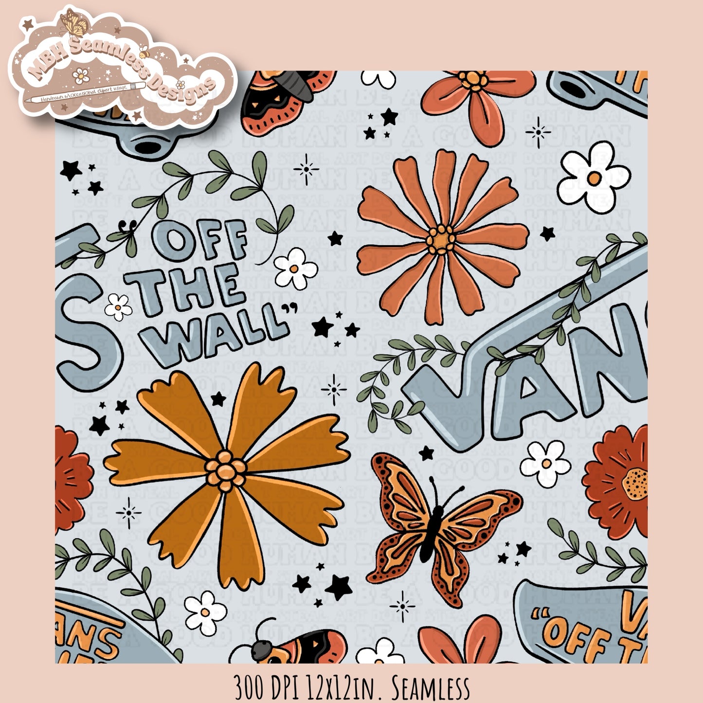 Off the Wall Floral Seamless Pattern MULTIPLE COLORWAYS