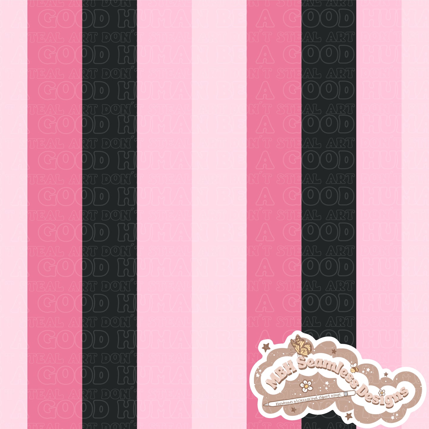 Starry Pink Daisy Cherries Seamless // COORD • MULTIPLE COLORWAYS