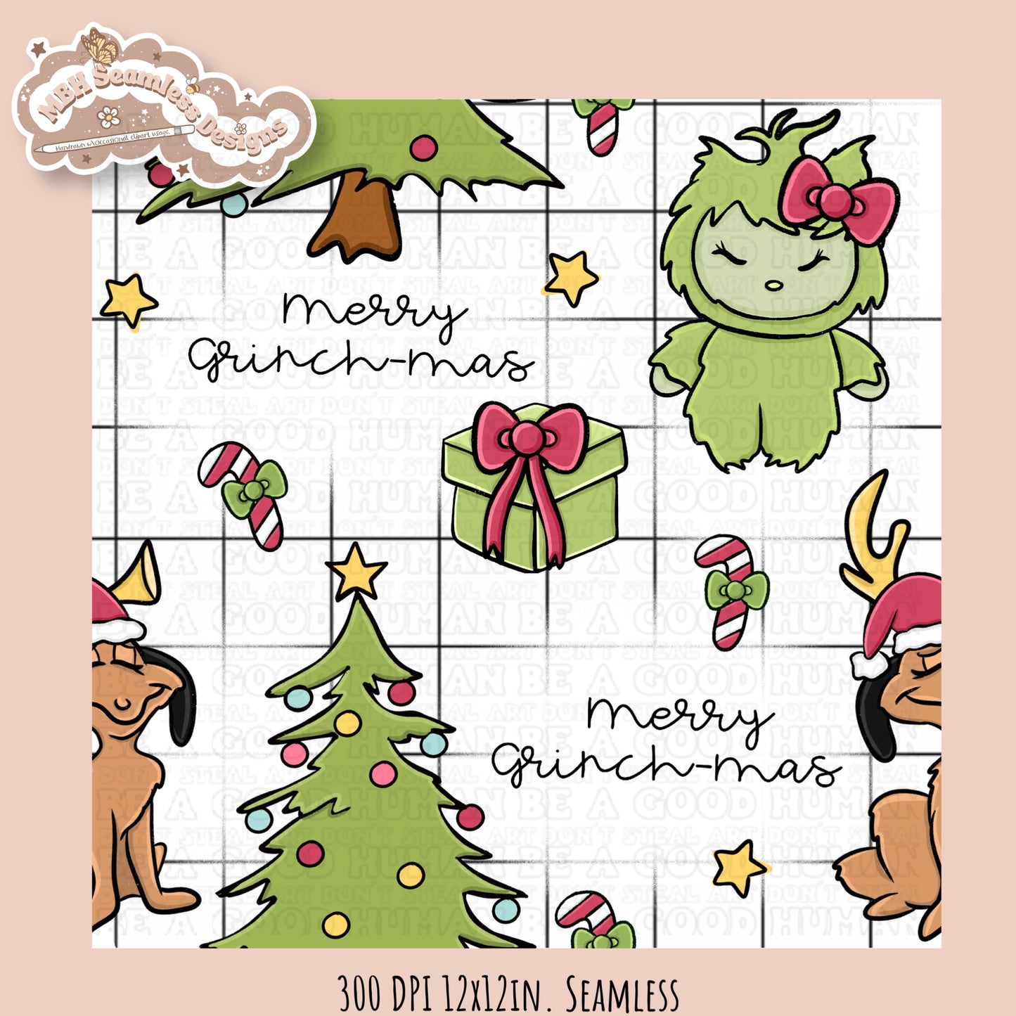 HK x Grinchmas Seamless Pattern // Assorted Colorways