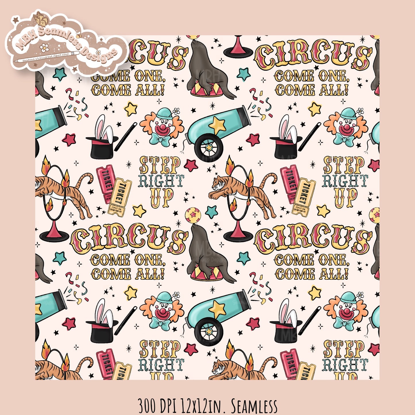 Cirque•Hextober 25 Seamless Pattern // PNG // Assorted Colorways