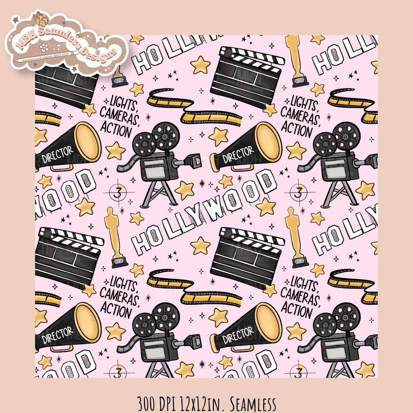 Movies • Hextober 25 Seamless Pattern // Assorted Colorways