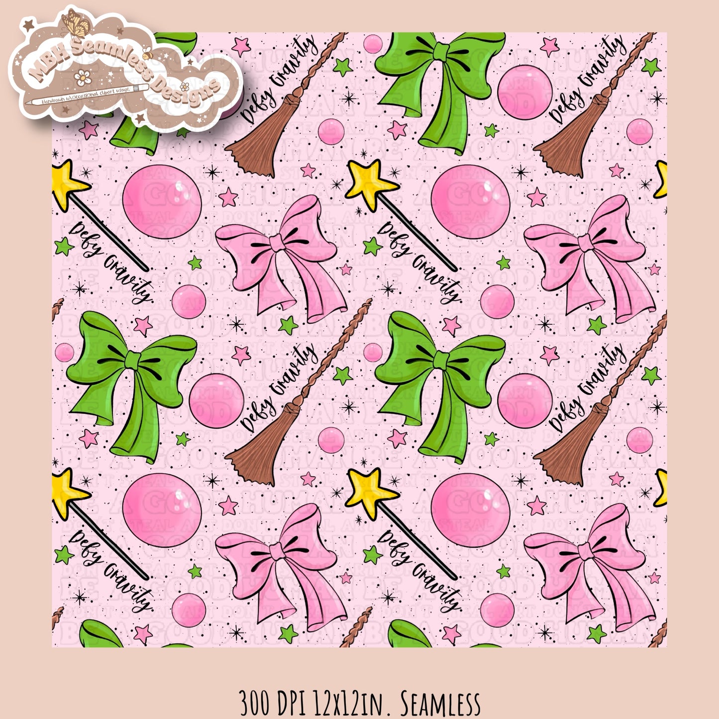 Wicked Bows Seamless Pattern Multiple Colorway Options
