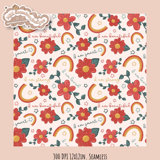 Floral Affirmations Seamless Pattern // Assorted Colorways