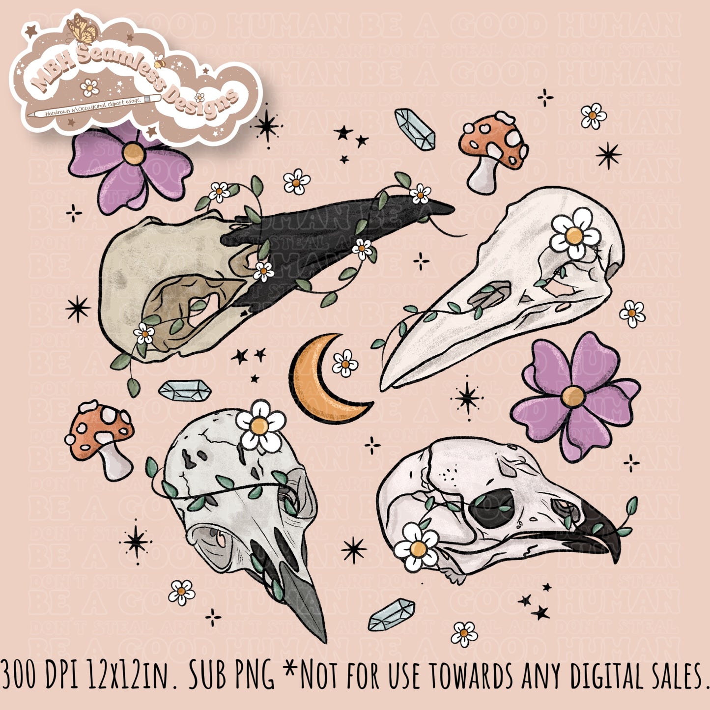 Hextober 25 • Oddities Seamless Pattern // PNG // Multiple Colorway Options