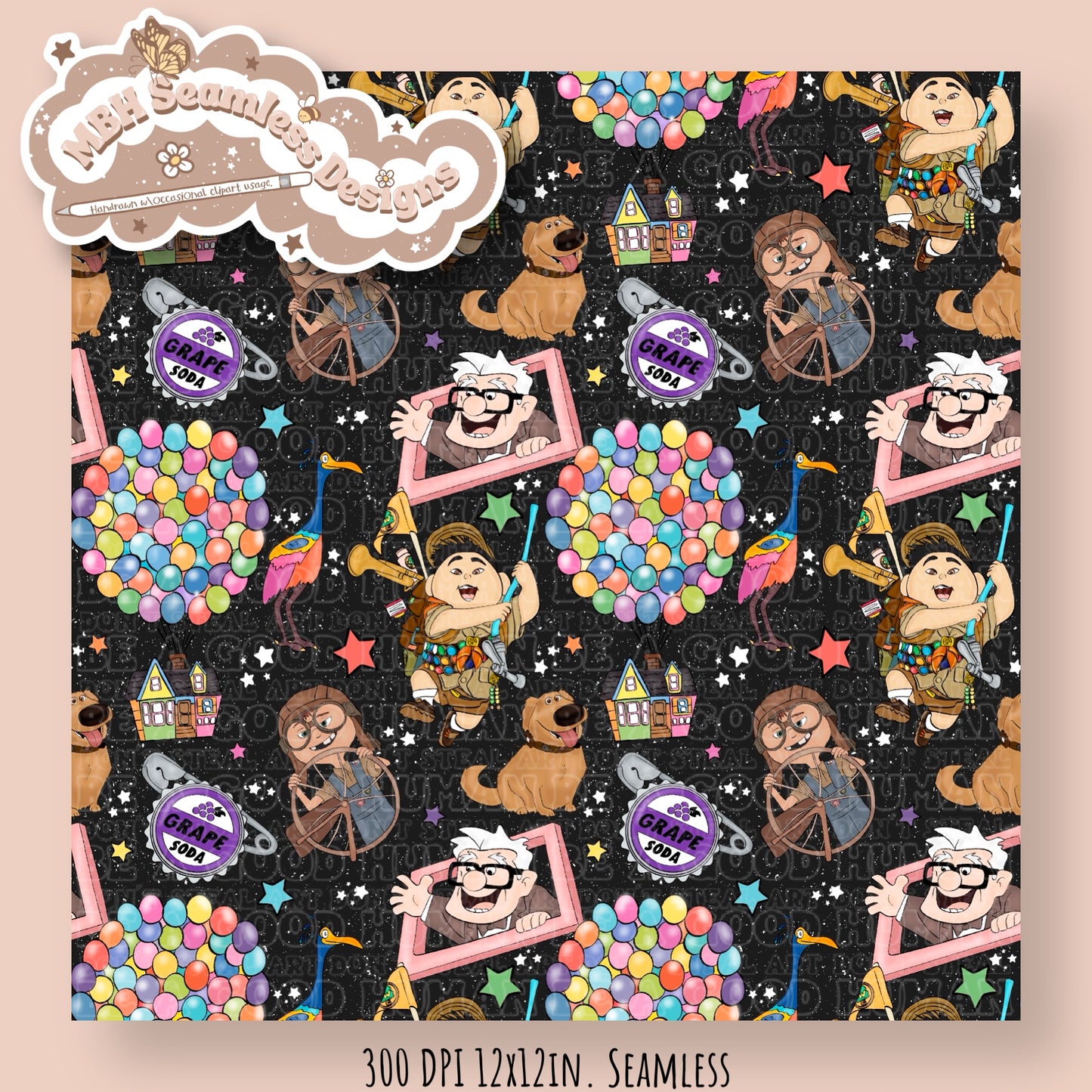 Starry Up Seamless Pattern MULTIPLE COLORWAYS
