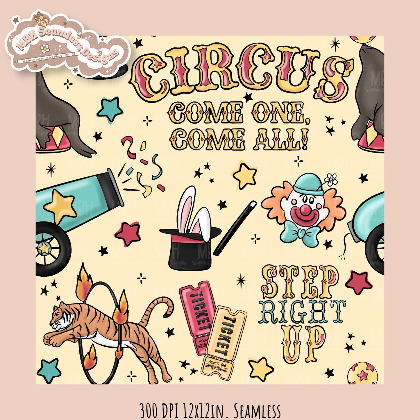 Cirque•Hextober 25 Seamless Pattern // PNG // Assorted Colorways
