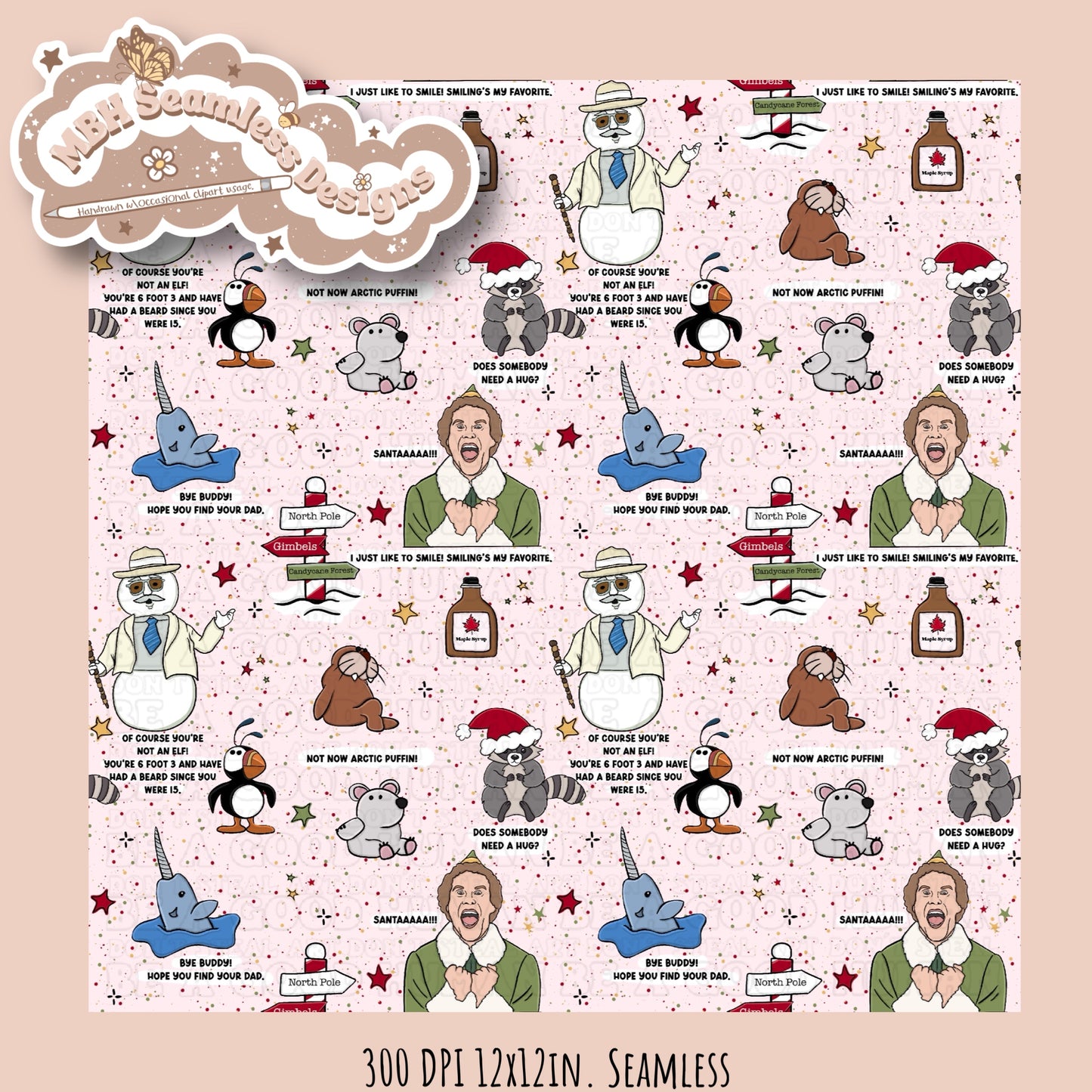 ELF Quotes Seamless & PNG MULTIPLE COLORWAYS