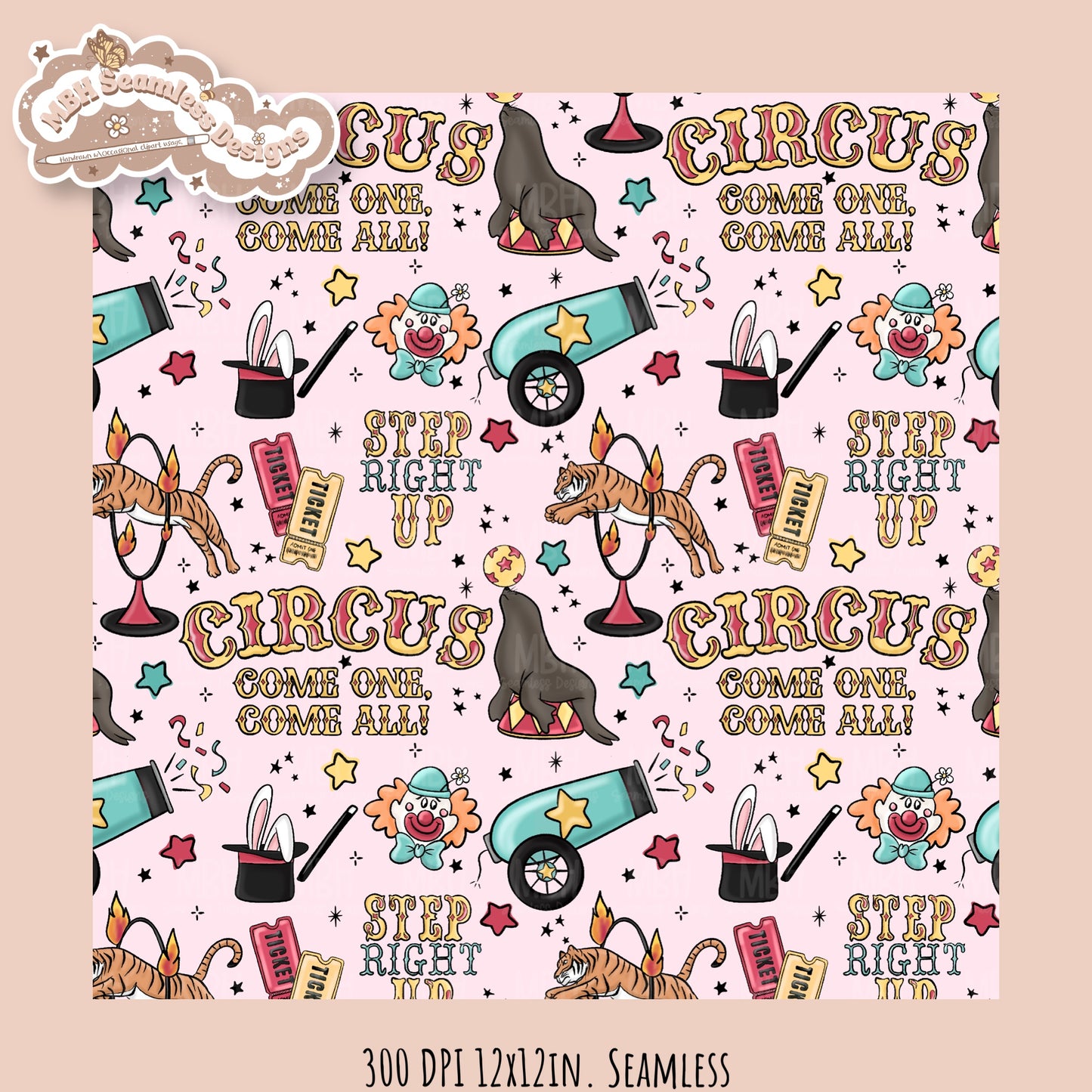 Cirque•Hextober 25 Seamless Pattern // PNG // Assorted Colorways