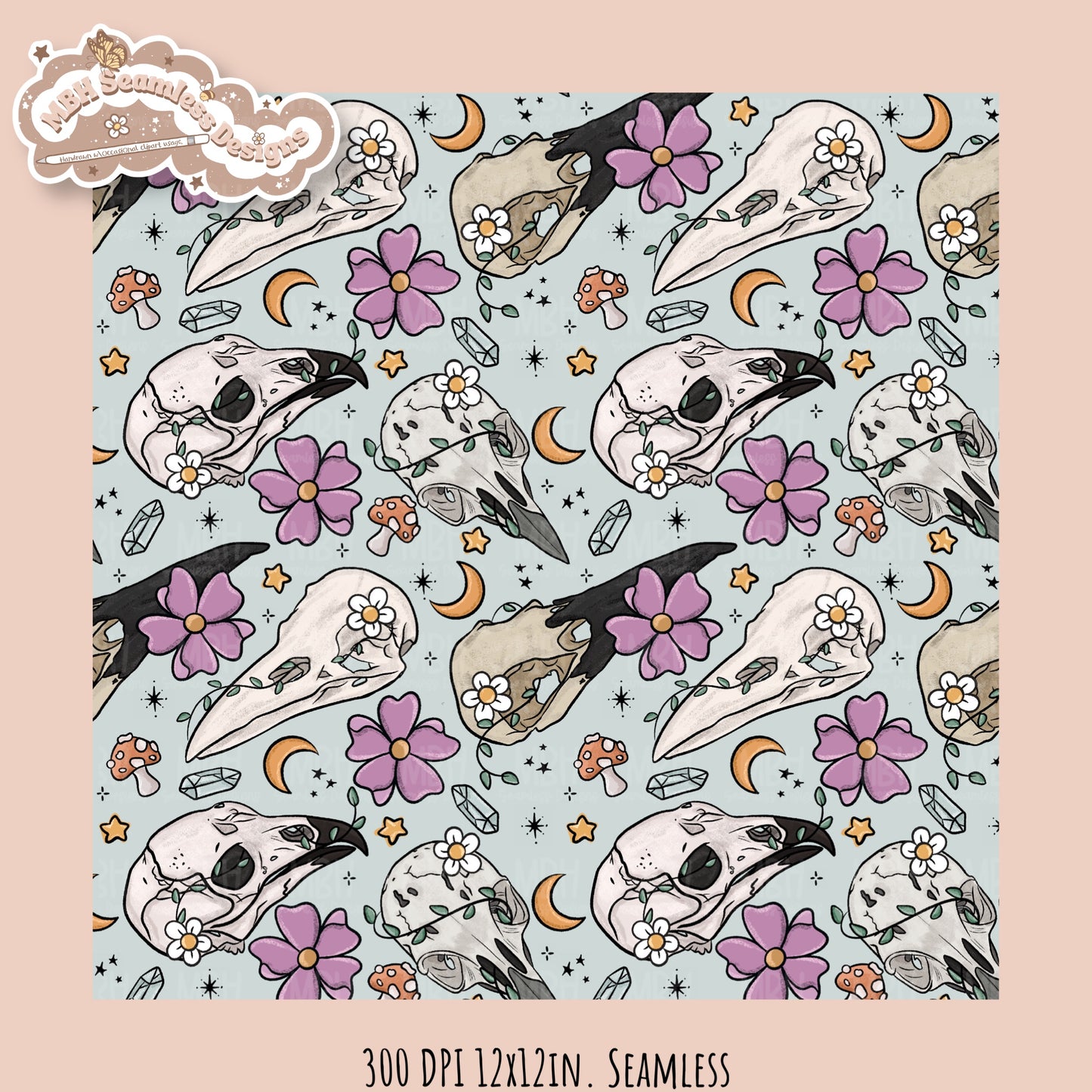 Hextober 25 • Oddities Seamless Pattern // PNG // Multiple Colorway Options