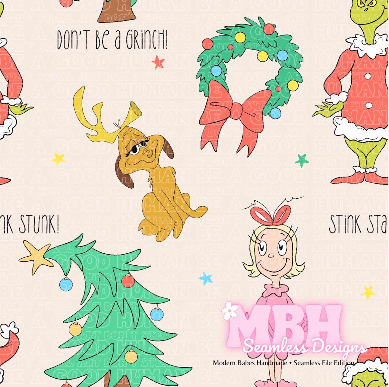 Grumpy Guy Cindy Max Quotes Seamless Pattern