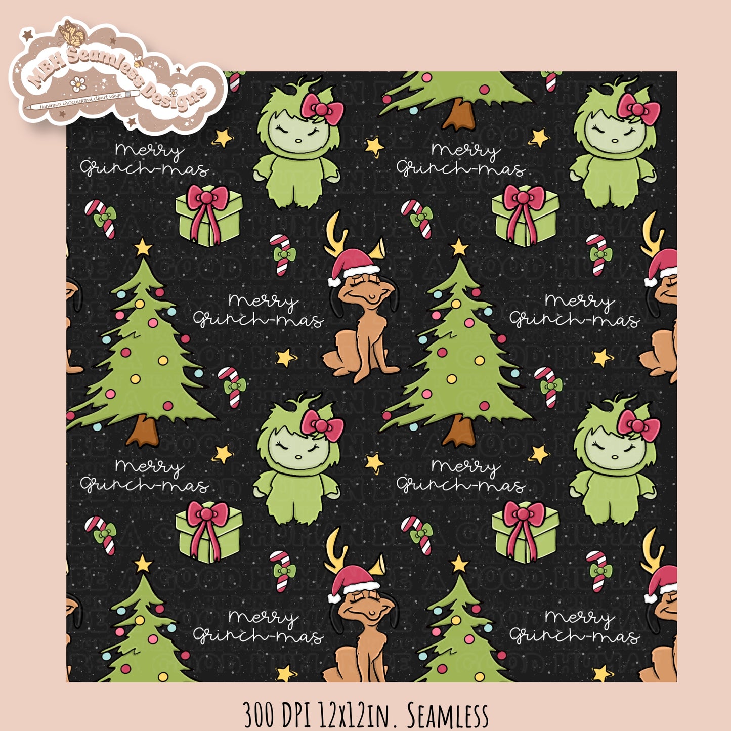 HK x Grinchmas Seamless Pattern // Assorted Colorways