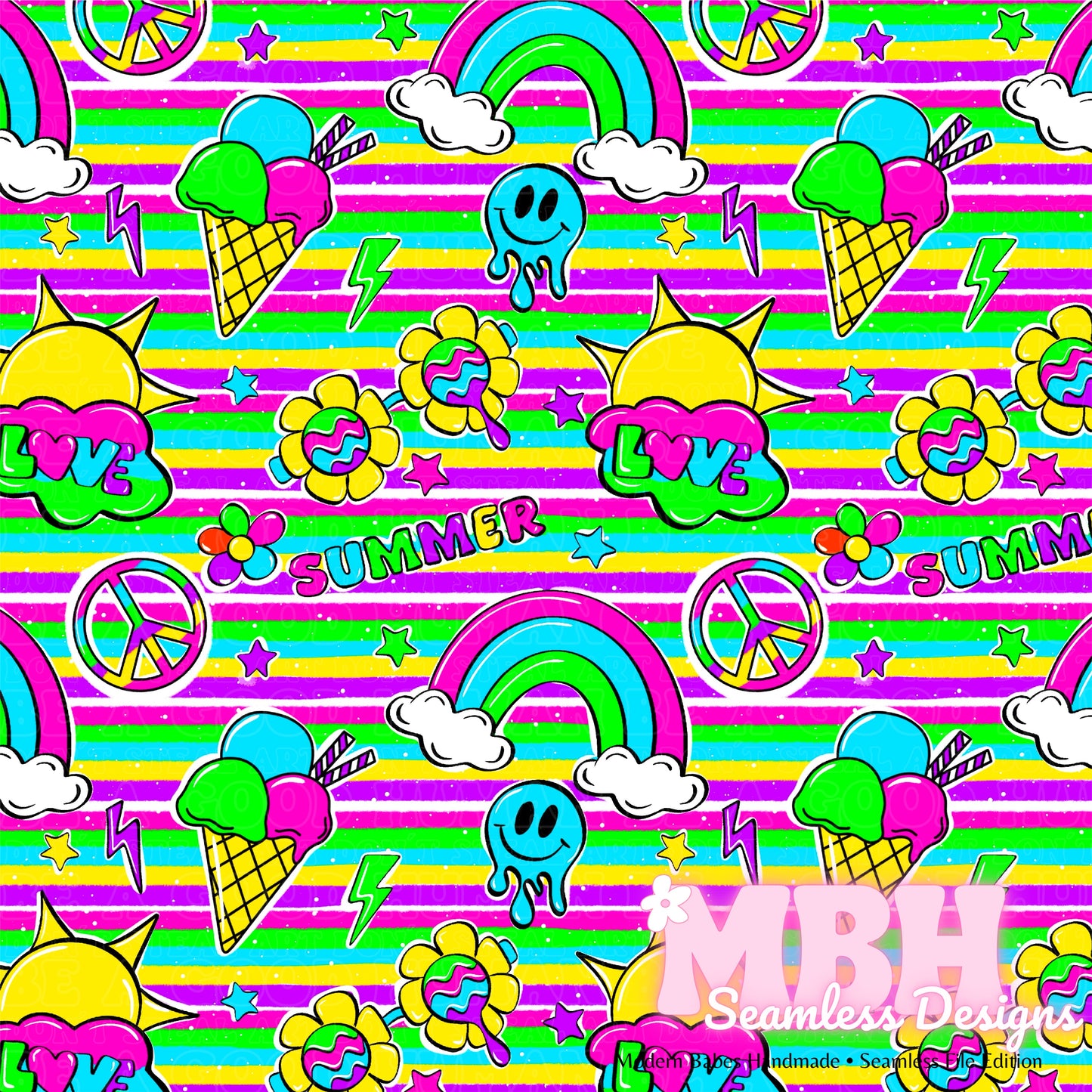 Neon Groovy Summer SWIM SAFE MULTIPLE COLORWAYS