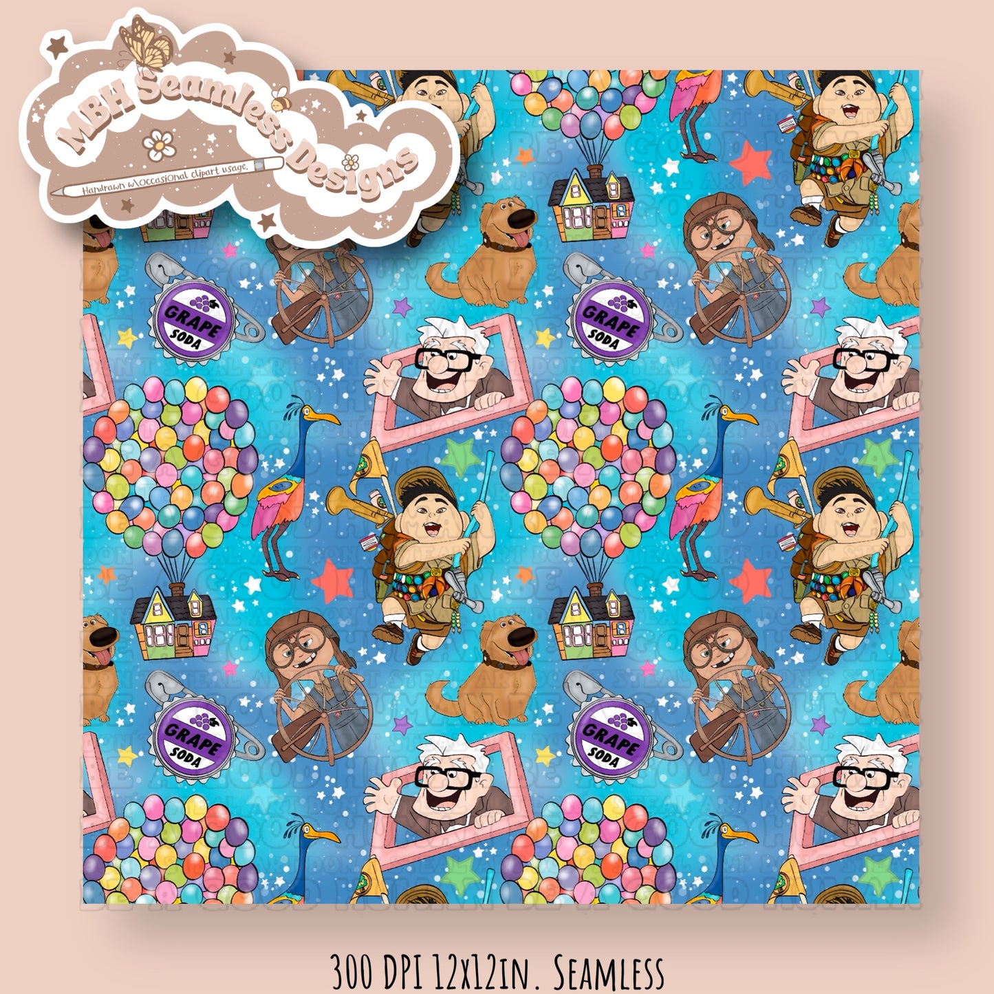 Starry Up Seamless Pattern MULTIPLE COLORWAYS