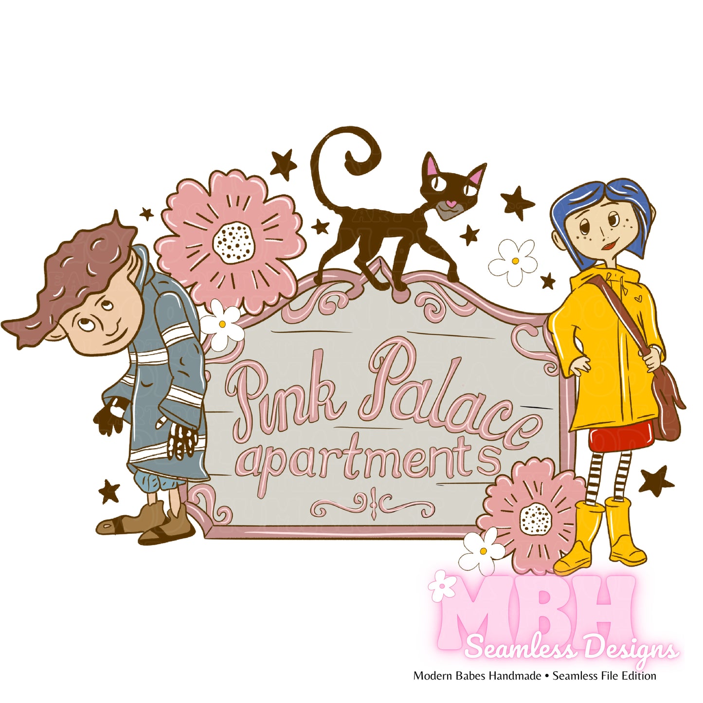 LIMITED Boho Button Eye Girl // Coordinate Seamless Pattern (NO RESTOCK(