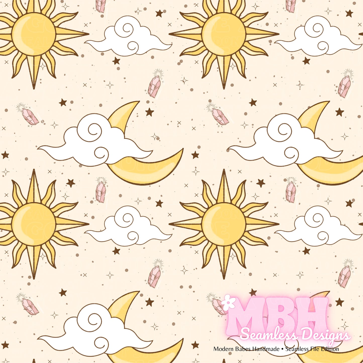 Custom Celestial Seamless Pattern