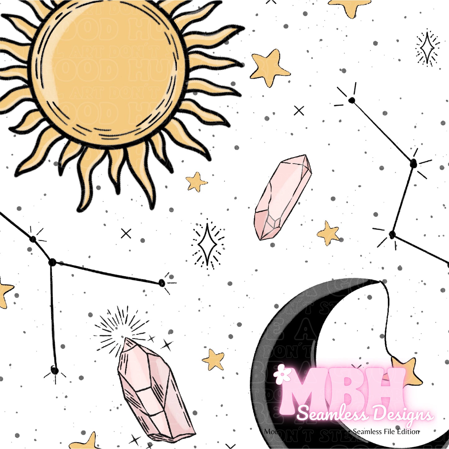 Starry Celestial Seamless Pattern