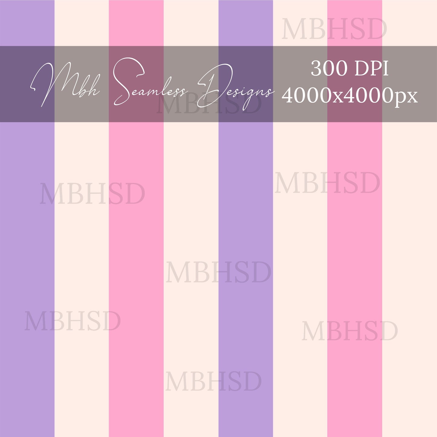 Michael Lavender Pink Faces & Striped Coord Seamless Pattern