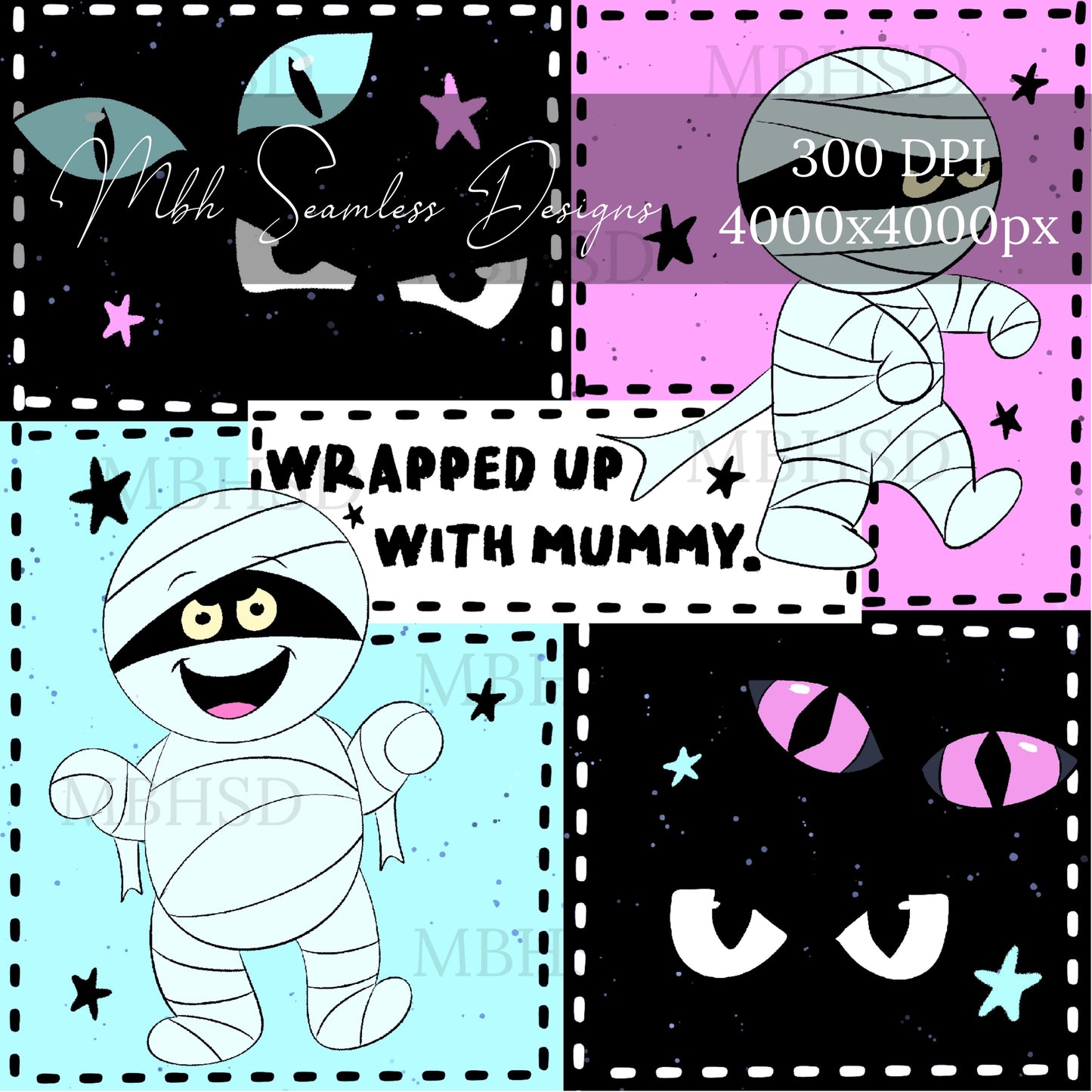 Mummy Seamless Pattern