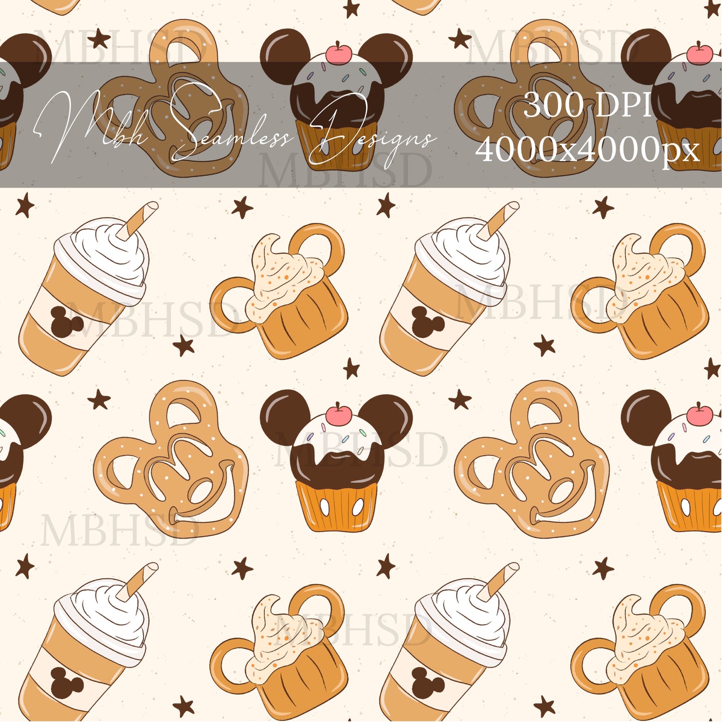Mouse Treats Seamless Pattern