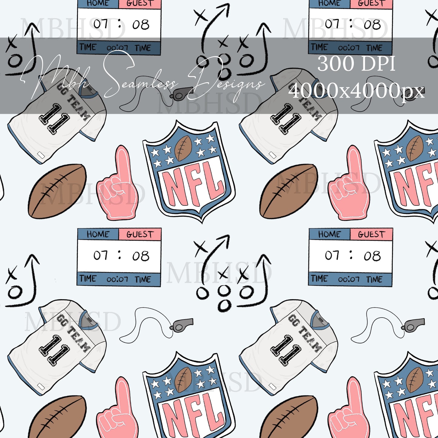 Football Seamless Pattern