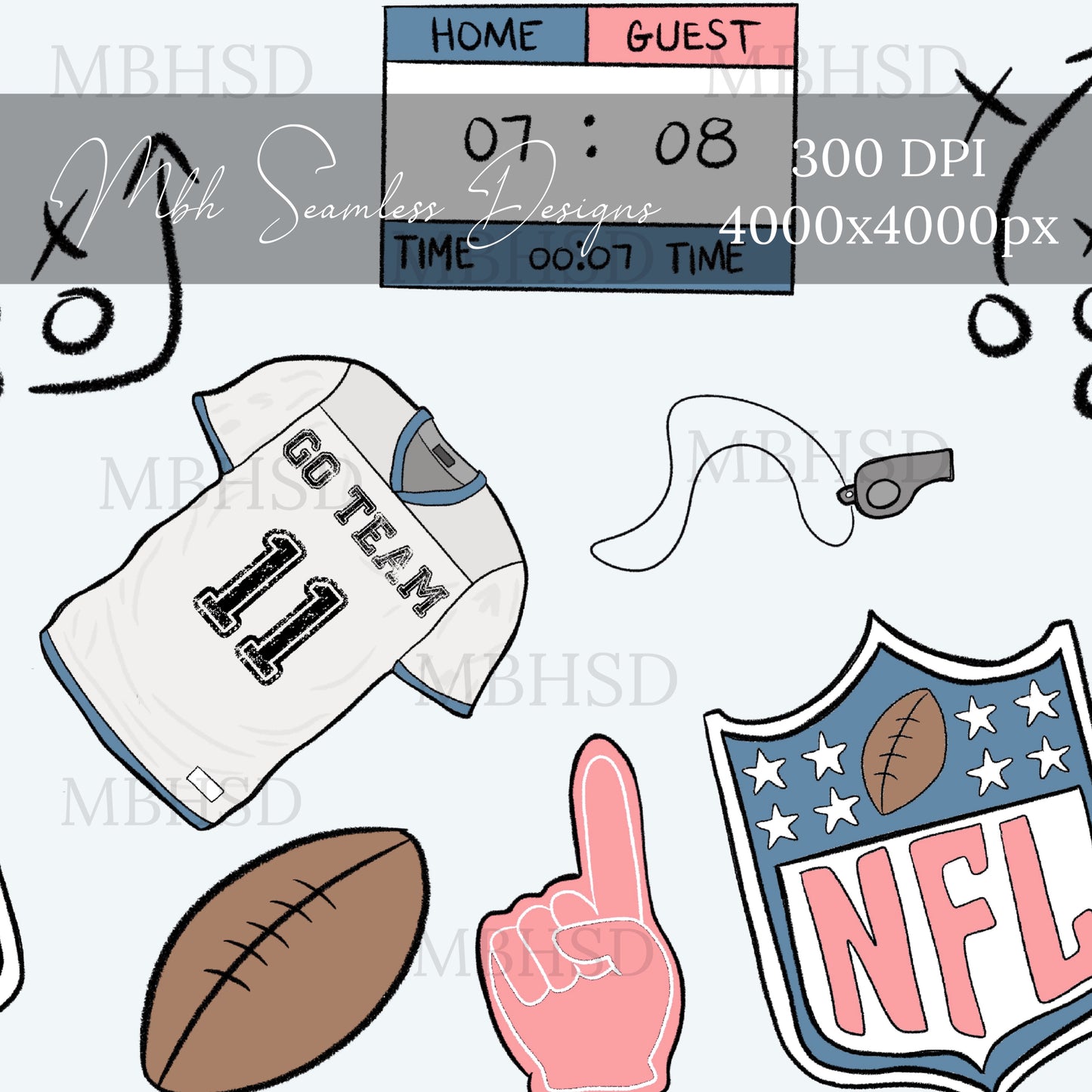 Football Seamless Pattern