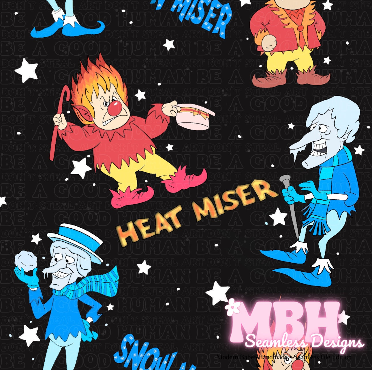 Midnight Misers Seamless Pattern