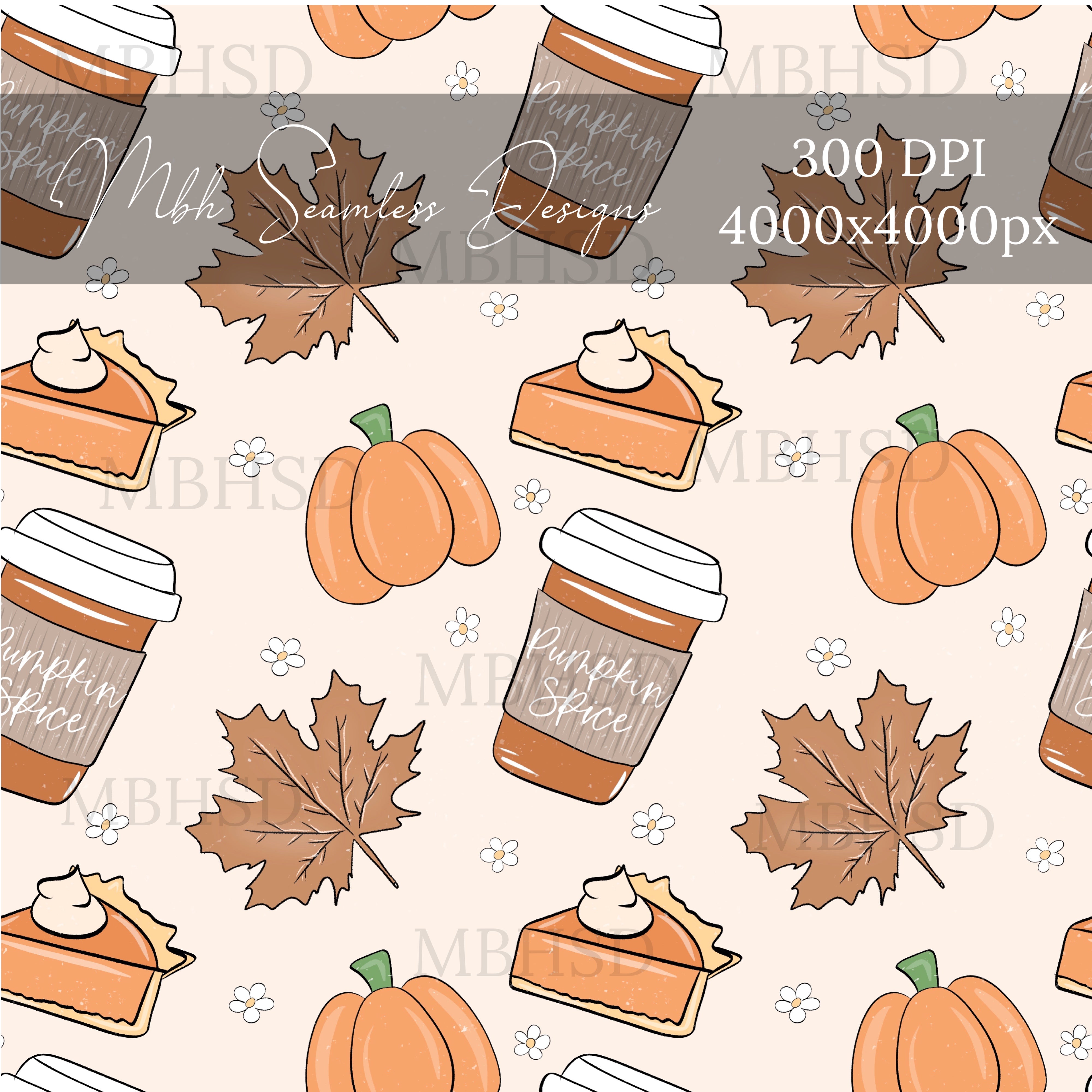 Boujee Cozy Fall Seamless Pattern – MBH Seamless Designs