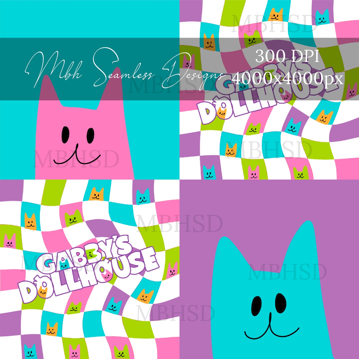 Gabby Checkered Seamless Pattern