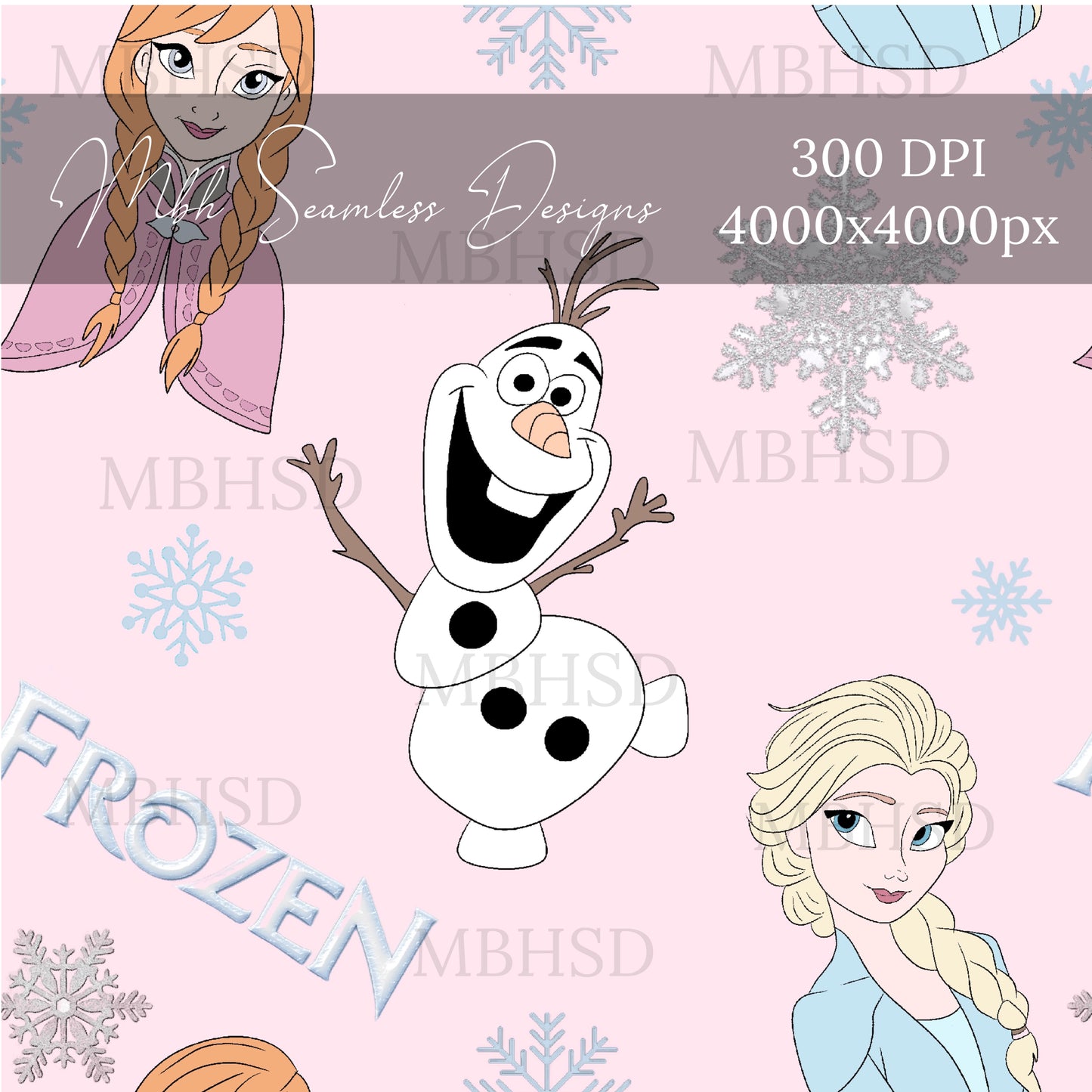 Frozen Snowflakes Seamless Pattern
