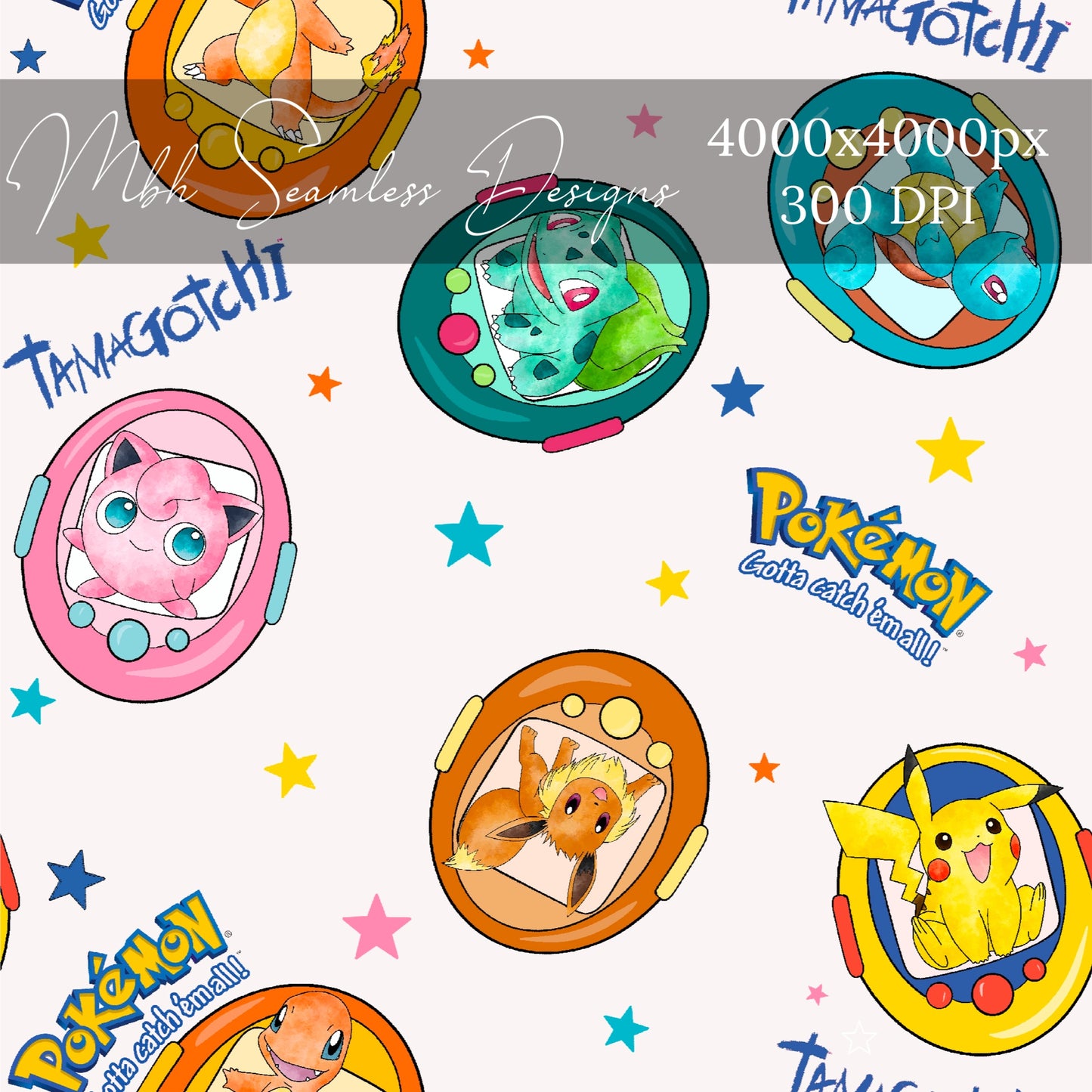 Pokeman Seamless Pattern