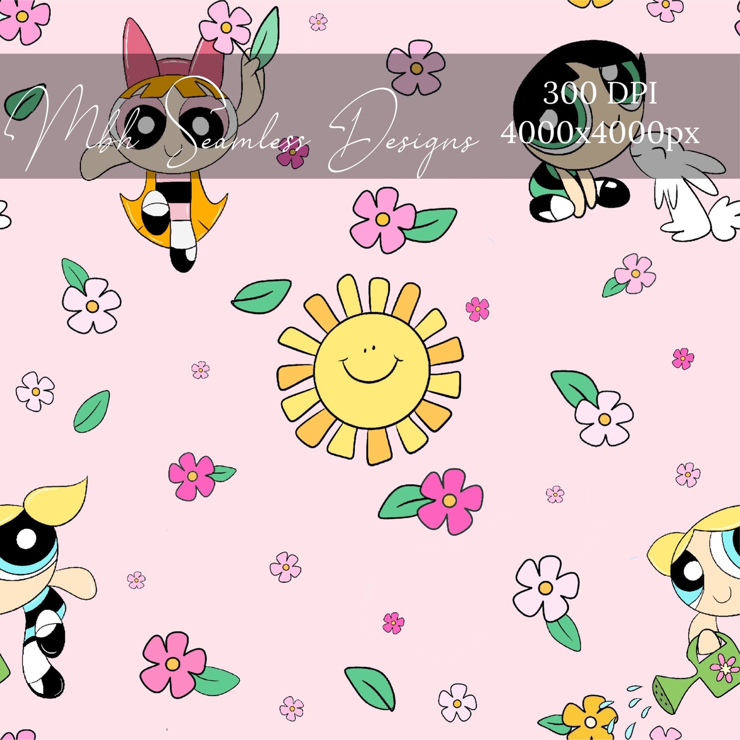 PPG Spring Summer 2 Colorways Floral Seamless Pattern
