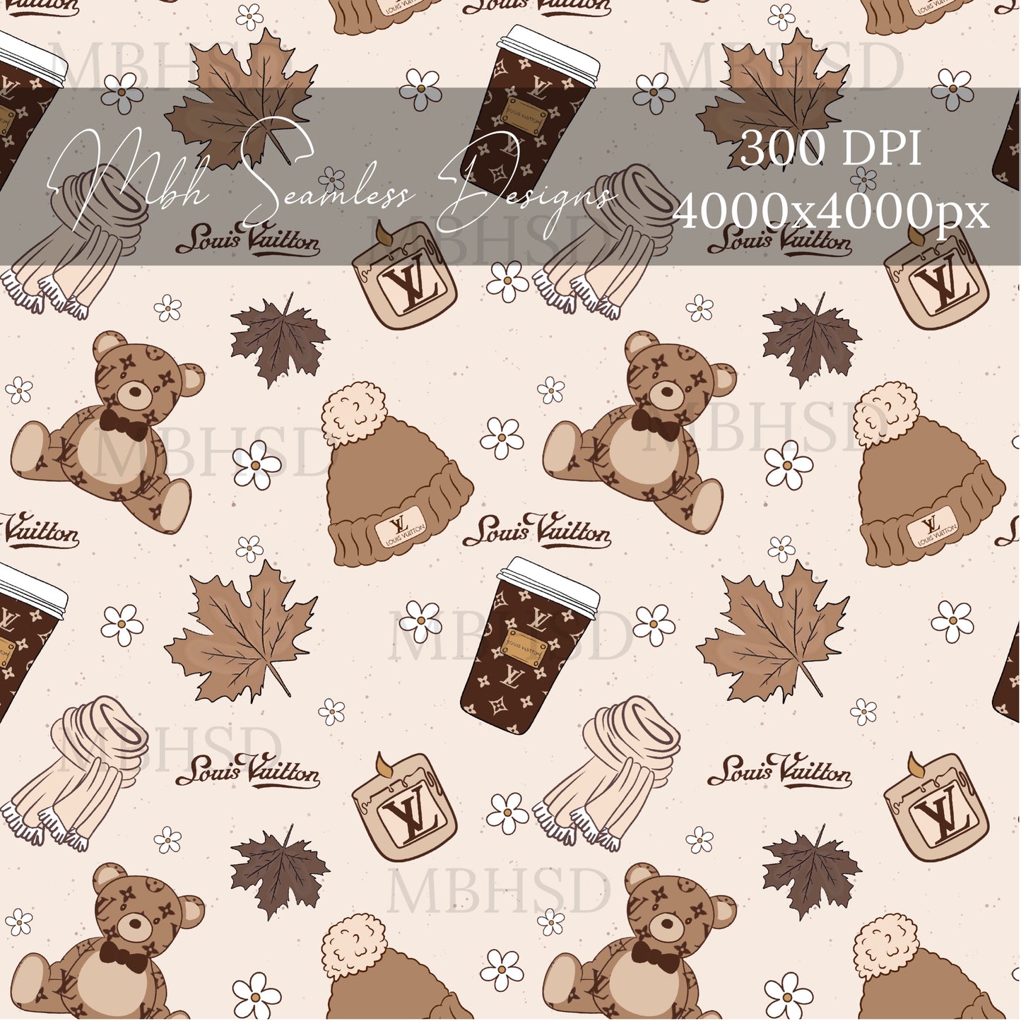 Boujee Cozy Fall Seamless Pattern